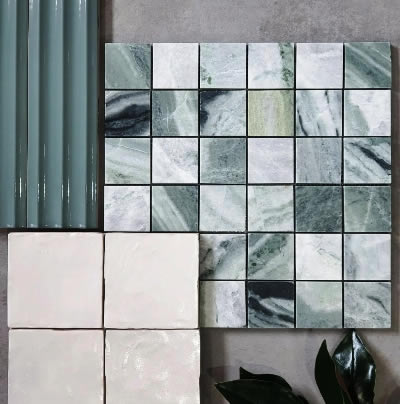 green marble mosaic tiles Sydney